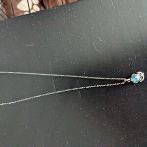 Brighton blue flower necklace